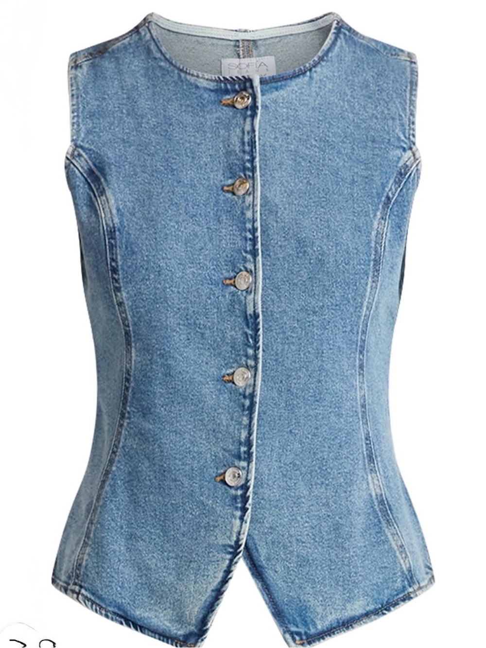 SOFIA Jeans Button-Up Denim Vest